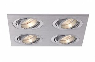 Hranatá - BPM 3015LED2.D40.3K Vestavné svítidlo Aluminio Plata, kart.hliník 4x 7W LED 230V - BPM