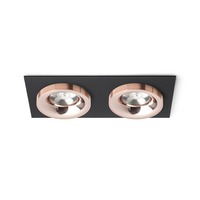 Hranatá - RED R13258 SHARM SQ II zápustná černá měď/měď 230V LED 2x10W 24° 3000K - RED - DESIGN RENDL