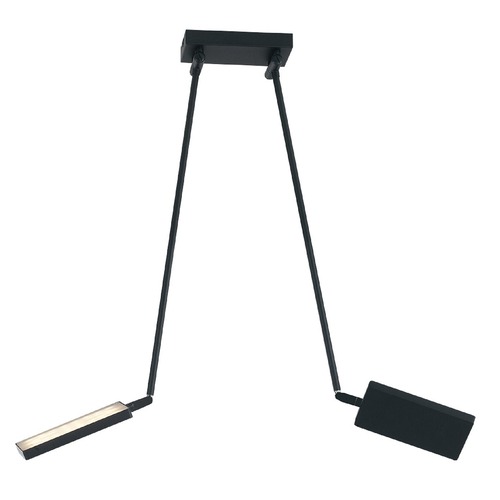 Dekorativní - FAN LED-BOOK-PL-NERO Stropní LED svítidlo BOOK černá, 36 W, 3640 lm, 3200 K, 15-200 x 85 cm - FANEUROPE - foto 1