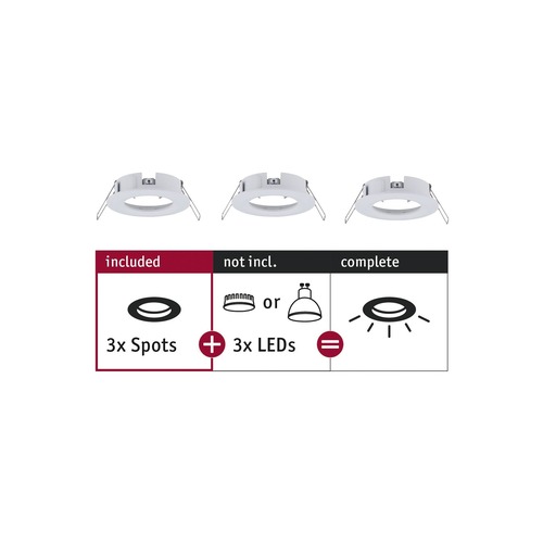 Kruhová - P 92480 Vestavné svítidlo Choose spot nevýklopné max. 10W bílá mat 230V - PAULMANN - foto 1