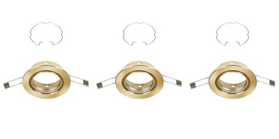 Kruhová - BRI 7110-037 3ks sada vestavné svítidlo, pr. 8,6 cm, zlatá - BRILONER