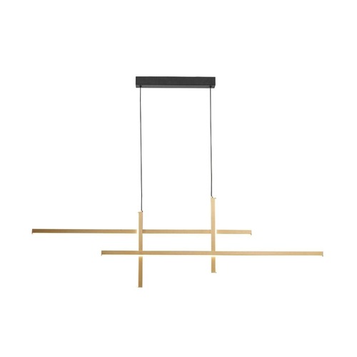 Podélná - ZUMA 003064-026640 22008P-BK/GD EDGE závěsné svítidlo černá-zlatá - ZUMALINE - foto 1