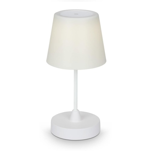 Na stůl - BRILO 7032-416 LED venkovní stolní lampa s dotykovým vypínačem, pr.30 cm, LED modul, 3 W, 340 Lm, bílé - BRILO - foto 1
