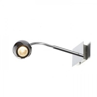 Bodová - RED R10543 GLOSSY na husím krku chrom 230V GU10 50W - RED - DESIGN RENDL