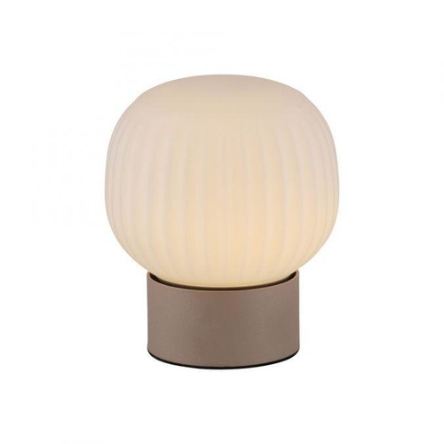 Stolní lampy dekorační - LD 15175-39 LED stolní lampa NAMI, písková barva, dotykové ovládání, paměťová funkce, opálové sklo s rýhováním, 3000K - JUST LIGHT - foto 1