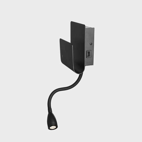 S ramenem - KHL K50703.01.WS.BK-BK.ST.8.30 PIXY nástěnné svítidlo 120x70 mm černá 7+3 W CRI >80 3000K Non-Dimm - KOHL-Lighting - foto 1