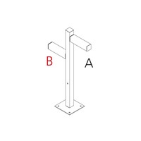 Sloupková - AR T4506G30 Walking - stojna 900 - 2x180° hlavy - A 90h + B 60h - ARTEMIDE