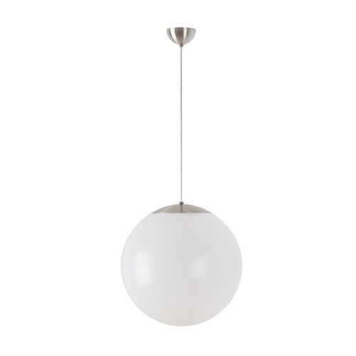 Koule - OS ISI46088 ISIS S3 PE závěsné plastové svítidlo kartáčovaná nerez / bílá IP40 40W E27 - OSMONT - foto 1