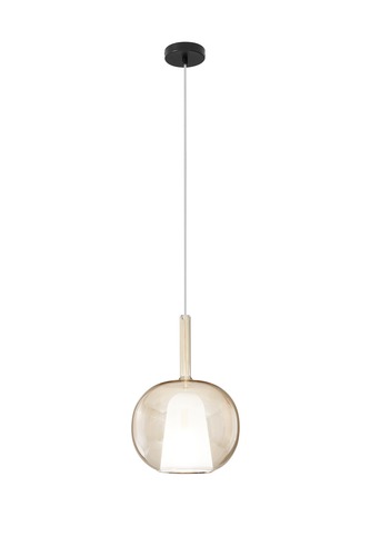 Koule - FAN I-PIREX-S35-AMB Závěsné svítidlo Pirex (jantarové sklo) 1xE27 25x200 cm bez rozety - FANEUROPE - foto 1