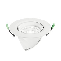 Kruhová - FAN INC-DELTA-38 Zápustné svítidlo LED Delta, hliník, bílá/stříbrná, COB, 38 W, 4300 lm, CCT, 19,5 x 19,5 x 23 cm - FANEUROPE