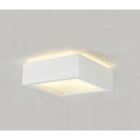 Hranatá - LA 148002 Stropní svítidlo PLASTRA 104 čtyřhranná sádra bílá 230V E27 2x 25W - BIG WHITE (SLV)