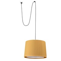 Kónická - FARO 68604-45 SAMBA závěsné svítidlo, černá/žlutá, se zástrčkou - FARO