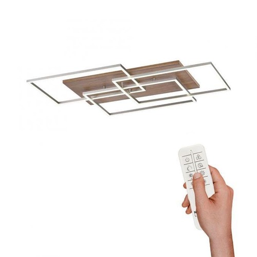 Hranatá - PN 8330-79 PALMA LED stropní svítidlo, dřevo, CCT, dálkový ovladač, do interiéru 2700-5000K - PAUL NEUHAUS - foto 1