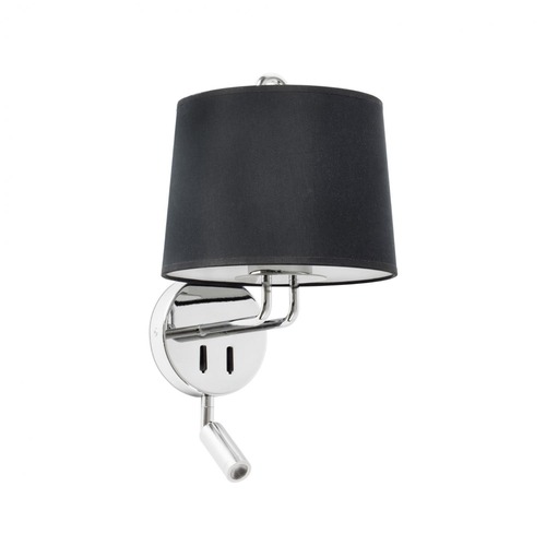 Dekorativní - FARO 24033-03 MONTREAL nástěnná lampa, chrom/černá, se čtecí lampičkou - FARO - foto 1