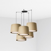 Kónická - FARO 64314-46-5L SAMBA závěsné svítidlo, černá/zelená, 5L - FARO