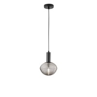 Koule - FAN I-RIPPLE-S18-NER Závěsné svítidlo Ripple černá, patice E27, 18 x 18 x 150 cm - FANEUROPE