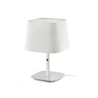 Stolní lampy dekorační - FARO 29937 SWEET bílá a nikl stolní lampa - FARO