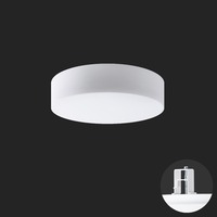 Koupelnová - OS ERI67138 ERIS V3 stropní/nástěnné skleněné polovestavné svítidlo bílá IP44 3000 K 27W LED nouzové kombinované 3 h (původní kód OS 67138) - OSMONT