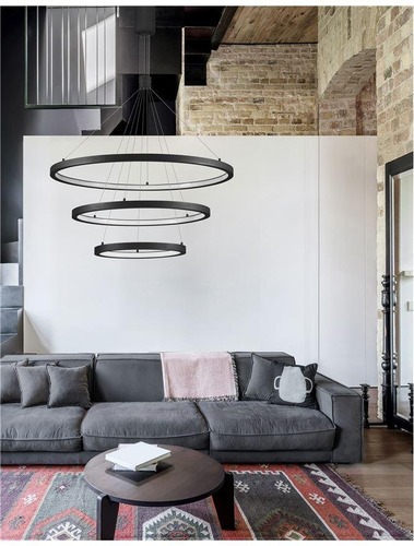 Kruhová - NV 9173108 Závěsné svítidlo EMPATIA černý hliník a akryl LED 108W 230V 3000K IP20 stmívatelné - NOVA LUCE - foto 1