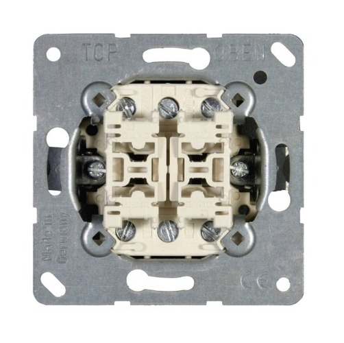 Vypínače a zásuvky - JU 509U AKCE - Vestavný dvojitý přepínač schodišťový - JUNG - foto 1