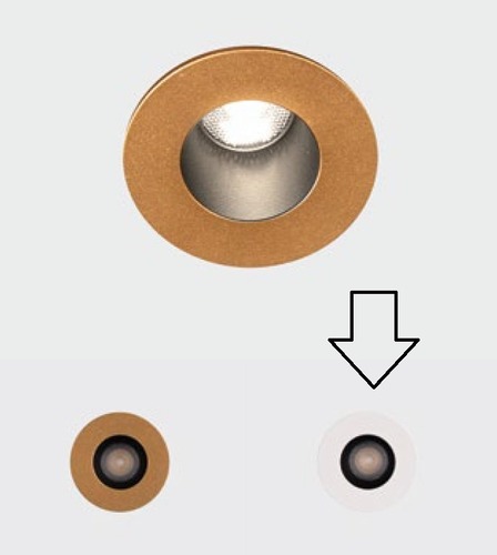 Kruhová - KHL K51103.01.RF.WH-BK.30.ST.8.30 Svítidlo zápustné VERSUS LITL bílá / černá 3W 3000K - KOHL Lighting - foto 1