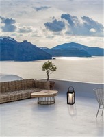 Solární - NV 9002862 Venkovní stolní lampa VERHAAL černý hliník a čiré sklo LED 2W 3000K 3,7V 360st. IP54 solární / USB kabel / vypínač na těle - NOVA LUCE