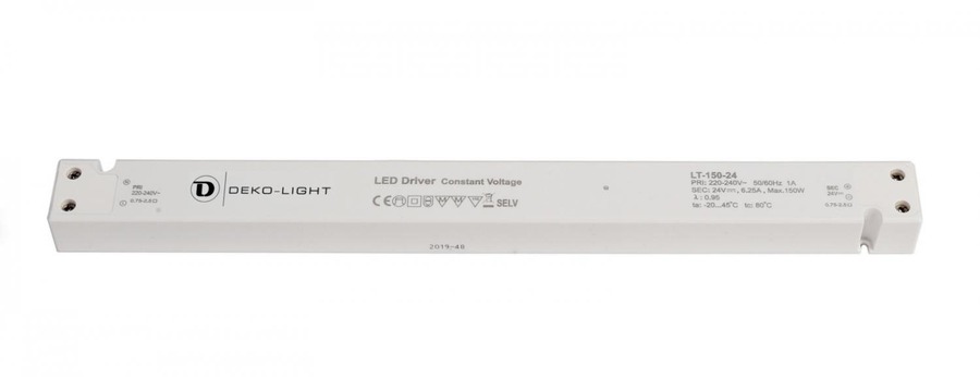 Stabilizované napětí - IMPR 862173 Deko-Light napájení LONG-FLAT CV LT-150-24 konstantní napětí 0-6250 mA IP20 24V DC 150W - foto 1