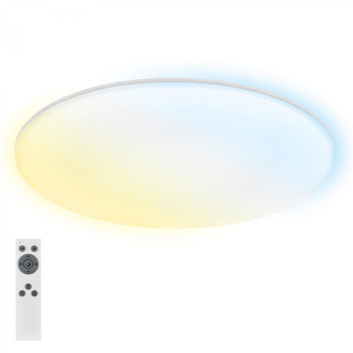 Kruhová - BRILO 3835016 Rowny LED stropní svítidlo do koupelny, dálkový ovladač, stmívatelné, CCT ovladač, přímé a nepřímé osvětlení, kruhové 45 cm, bílé - BRILO - foto 1