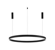 Kruhová - NV 9530201 Závěsné svítidlo MOTIF 3000K stmívatelné Triac černé LED 72W 5250lm 120cm - NOVA LUCE