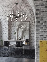 Dekorativní - NV 9006053 Závěsné svítidlo CENTURY matná černá a čiré a matné sklo (2m ocelové lanko) 12xG9 - NOVA LUCE