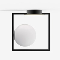 Dekorativní - LU SR.L2.P1.45.M DALI2 Stropní a nástěnné svítidlo PALA 7,4W LED 4000K sklo černá opál DALI SR.L2.P1.45.L - LUCIS