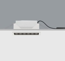 Hranatá - ERCO 1086649000 Vestavné svítidlo COMPAR LED DALI 12W 952lm 3000K oval wide flood bílé, vnitřek černý - ERCO