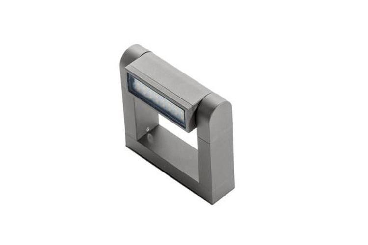 Nástěnná - AZZ AZ2133 LED Venkovní nástěnné svítidlo Azzardo Frame wall bright grey AZ2133 8W 800lm 3000K IP54 18,5cm světle šedé - AZZARDO - foto 1