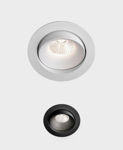 Kruhová - KHL K50151.01.RF.WH-WH.38.ST.9.27 Zápustné svítidlo LUXO TILT Ø105mm bílé 38° 12W 2700K RA90 UGR19 IK05 - Kohl Lighting - foto 1