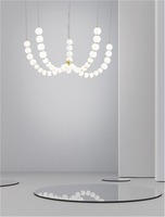 Dekorativní - NV 9695203 Závěsné svítidlo PERLA zlatý kov a opálové sklo LED 130W 230V 3000K IP20 vč. dálkového ovládání stmívatelné - NOVA LUCE