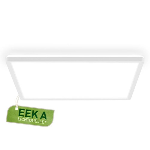 Hranatá - BRILO 7549016 Tava A LED stropní svítidlo, energetická třída A, přímé a nepřímé osvětlení, 50.000h životnost, 42x42 cm, bílé - BRILO - foto 1