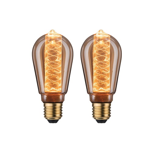 E27 - P 5068 Inner Glow Edition sada LED žárovka E27 230V 2x4W 1800K zlatá spirála - PAULMANN - foto 1