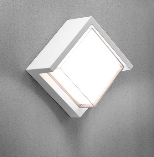 Nástěnná - CEN PACBI-101630 PURA LED venkovní nástěnné svítidlo Cube bílá 10W 3000K IP65 - CENTURY - foto 1