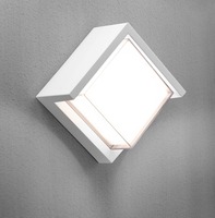 Nástěnná - CEN PACBI-101630 PURA LED venkovní nástěnné svítidlo Cube bílá 10W 3000K IP65 - CENTURY