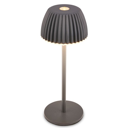 Stolní lampy dekorační - BRILO 7581015 Riffle Nano stolní lampička - 1,5W, 130lm, nabíjecí, LED, stmívatelné, dotykový vypínač, German design Award Winner 2025, antracit - BRILO - foto 1
