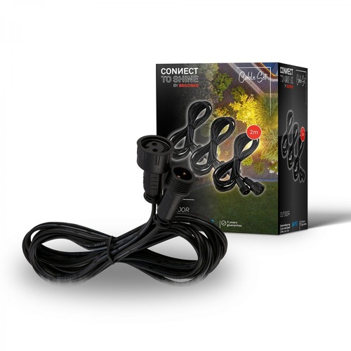 Connect To Shine - BRI 3920035 BRILONER CONNECT TO SHINE 3ks sada prodlužovací kabel 200 cm – IP67 ochrana proti vodě, 12V, černá 3920035 - foto 1