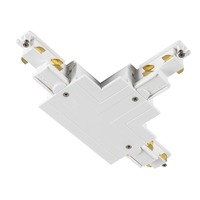 Lišty a příslušenství S-TRACK - LA 1006530 T-spojka pro S-TRACK 3fázovou montážní lištu, uzemnění vnější vlevo, bílá, DALI - BIG WHITE (SLV)