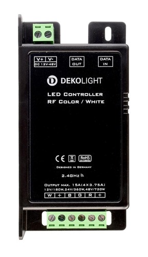 Ovladače pro vícebarevné LED pásky, RGB, RGBW - IMPR 843067 Deko-Light řídící jednotka RF Color + White 12/24/48V DC rádiovédálkové ovladání 4 CH - foto 1