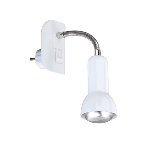S ramenem - BRI 2739016P Flexibilní svítidlo do zásuvky 22 cm 1x E14 25W bílé (starý kód: BRI 2739-016P) - BRILONER - foto 1