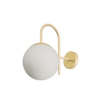 Dekorativní - OS ANC40009 ANCHA 2 nástěnné skleněné svítidlo zlatá / bílá IP40 25W E27 - OSMONT