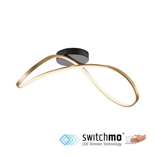 Dekorativní - LD 15405-68 OKTA LED stropní svítidlo černé mosaz do jídelny krokově stmívatelné 3000K - JUST LIGHT - foto 1