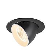 Kruhová - LA 1009707 NUMINOS® GIMBLE L Stropní vestavné svítidlo, 2700 K, 40°, IP20, kulaté, černé / bílé - BIG WHITE (SLV)