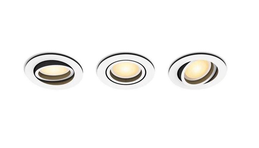 Kruhová - PH 8720169319936 Hue WA Milliskin zápustné LED svítidlo 3xGU10 4,2W 400lm 2200-6500K 9cm kulaté IP20, bílé - PHILIPS - foto 1