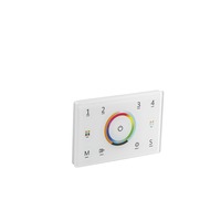 Ovladače - FAN RF-DMXPAD-5CH Nástěnný ovladač RF 2,4 GHz RGB/RGBW/RGB+CCT 4 zóny 5 kanálů, 230 V, připojitelný DMX512, 12 x 8 x 3,7 cm - FANEUROPE