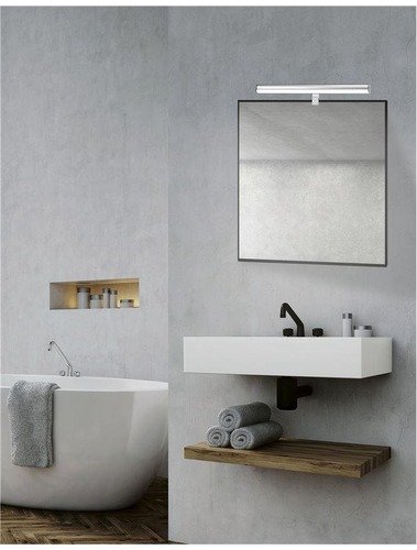 Přisazená - NV 787007 Nástěnné svítidlo nad zrcadlo VANESE chromovaný hliník a akryl LED 12W 3000K IP44 - NOVA LUCE - foto 1